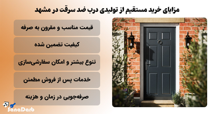 مزایای خرید مستقیم از تولیدی درب ضد سرقت در مشهد