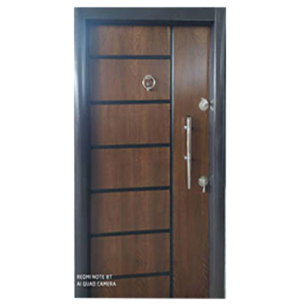 درب ضد سرقت مدل خط دار ساده رویه راش