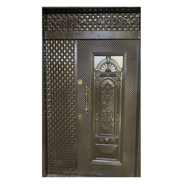 درب ضد سرقت یک و نیم لنگه فلزی کتیبه خور