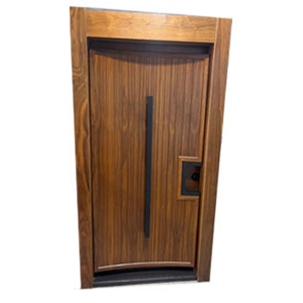 درب ضد سرقت مدرن منحنی مقعر گردو برجسته با روکوب